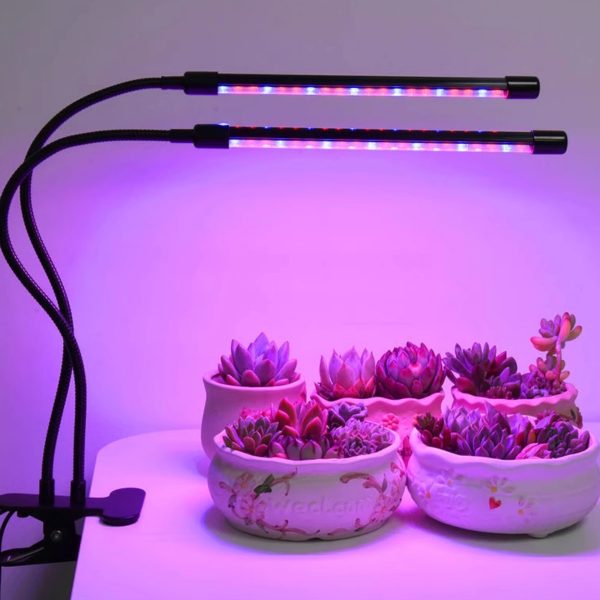 Glowsun-Lights for Use In Growing Plants-LED Grow Lights for Indoor Plants Full Spectrum - Features Multi Mode Color Spectrums, Dimmable, Auto Timer, Clip on Goosneck Plant Lamp.